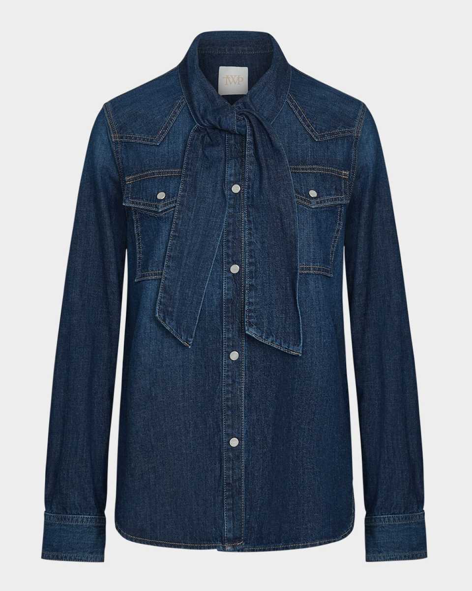 Ranchers Daughter Denim Tie-Neck Shirt